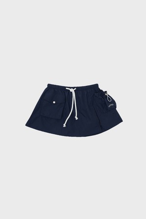 Drawstring Utility Skirt_NAVY-a