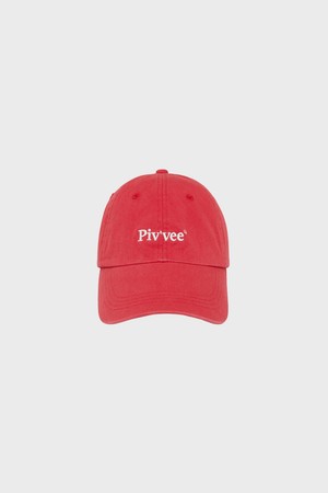 Piv'vee Logo Ball Cap_RED-a