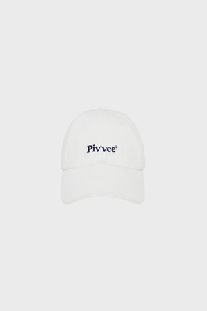 Piv'vee Logo Ball Cap_WHITE-a
