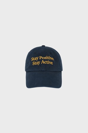 Positive Lettering Ball Cap_NAVY-a