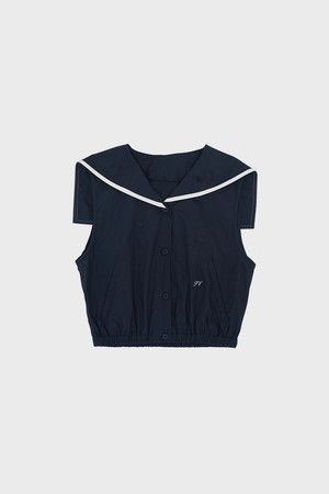 Sailor woven top_NAVY-a