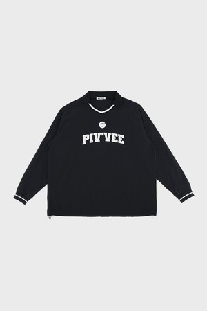 Sporty nylon collar neck piste_BLACK-a