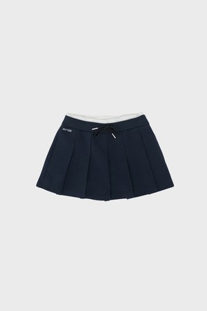 pleated sweat shorts_NAVY-a
