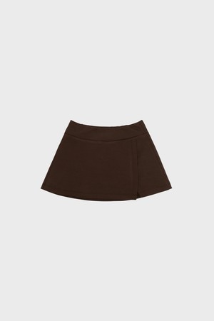 Slit Mini Skirt_BROWN-a