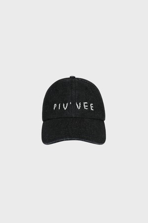 hand-stitch logo ball cap_BLACK-a