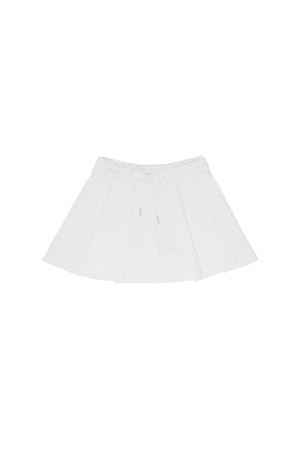 Drawstring Pleated Mini Skirt