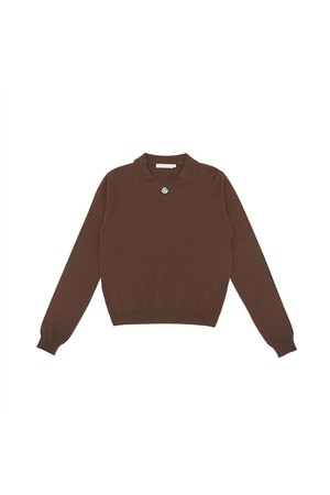 Smiley Patch Collar Knit