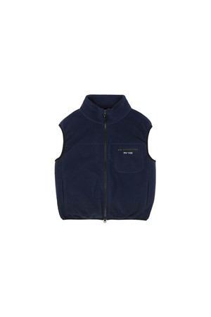 Giant Smiley Fleece Vest_NAVY-a