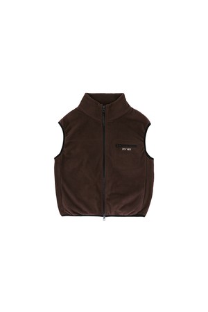 Giant Smiley Fleece Vest_WINE-a