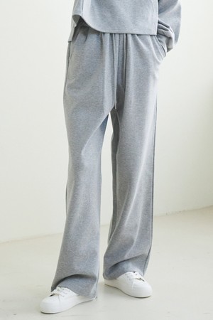 [23SS] Wide Cotton Pants - Melange Gray