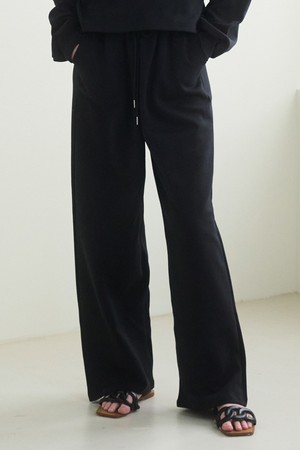 [23SS] Wide Cotton Pants - Black