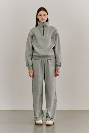 Halp Zip Up Collar Sweatshirts Set-up - M. Gray