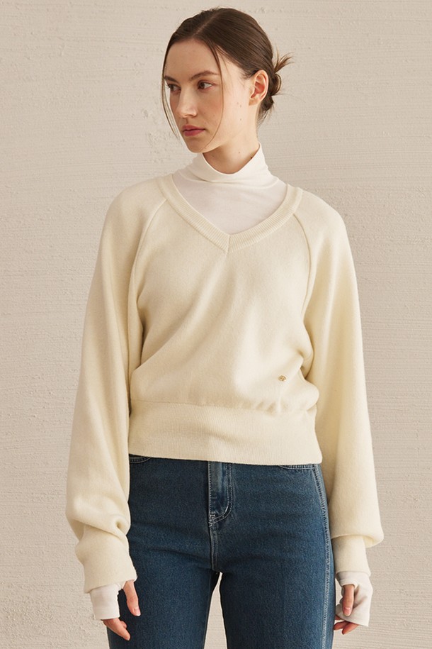 NOUVE - 긴소매 티셔츠 - Turtleneck Warmer T-Shirts - Ivory