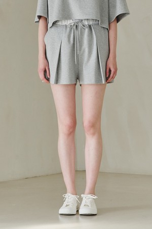 Double Waist Short Pants - M.Gray