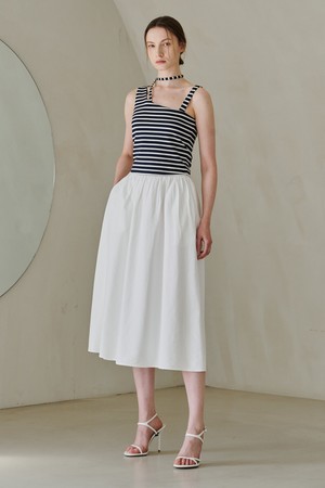 Unbalanced Tie Top - Navy