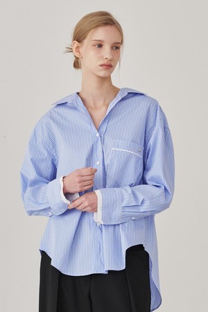 Stripe Pocket Shirts - Blue