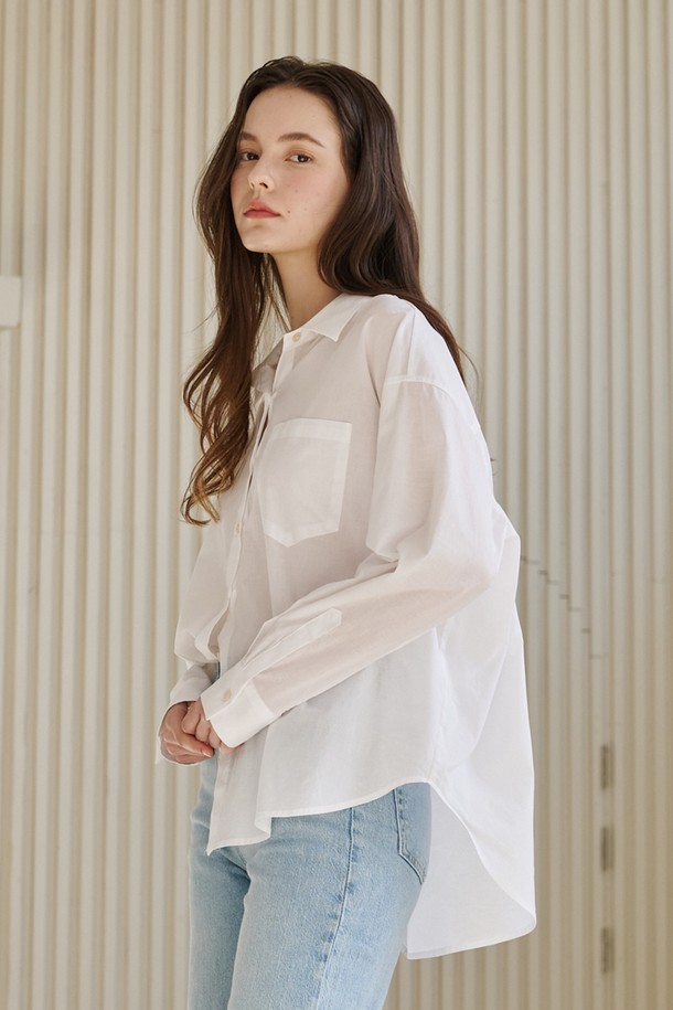 NOUVE - 셔츠 - 에센셜 코튼 셔츠 - 화이트 / Essential Cotton Shirts - White