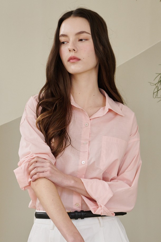 NOUVE - 셔츠 - 에센셜 코튼 셔츠 - 핑크 / Essential Cotton Shirts - Pink