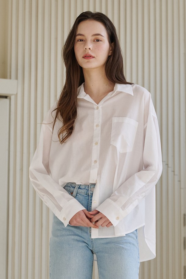 NOUVE - 셔츠 - 에센셜 코튼 셔츠 - 화이트 / Essential Cotton Shirts - White