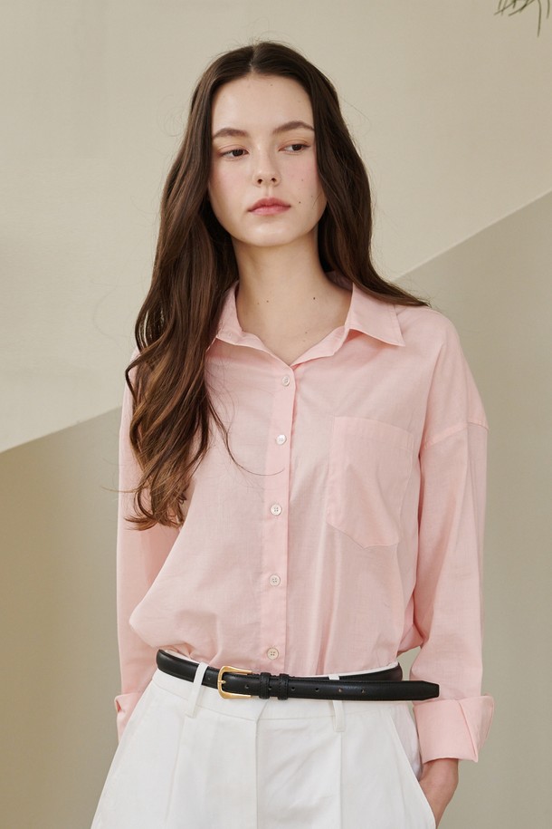 NOUVE - 셔츠 - 에센셜 코튼 셔츠 - 핑크 / Essential Cotton Shirts - Pink