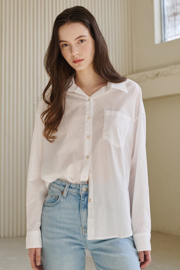 NOUVE - 셔츠 - 에센셜 코튼 셔츠 - 화이트 / Essential Cotton Shirts - White