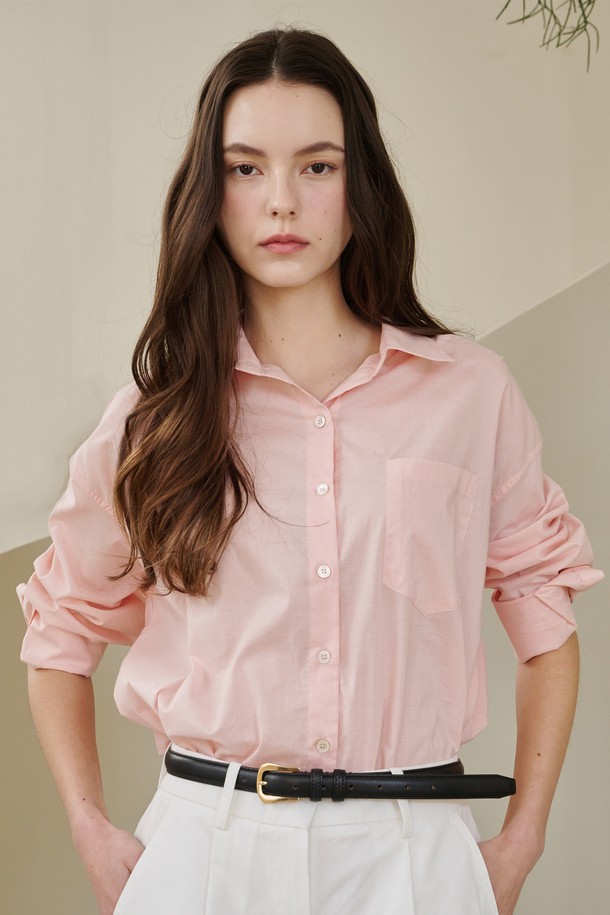 NOUVE - 셔츠 - 에센셜 코튼 셔츠 - 핑크 / Essential Cotton Shirts - Pink