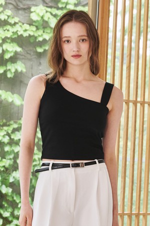 언발란스 탑 - 블랙 / Unbalanced Top - Black