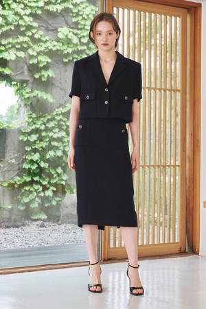 썸머 트위드 셋업 - 딥 네이비 / Summer Tweed Set-up - Deep Navy
