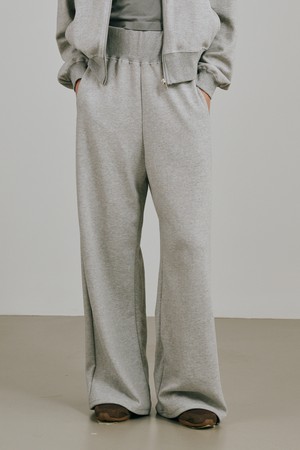 와이드 밴딩 코튼 팬츠 - 멜란지 그레이 / Wide Banding Cotton Pants - M.Gray