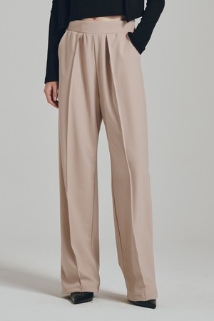 원턱 밴딩 팬츠 -  라이트 베이지 / One Tuck Banding Pants - Light Beige