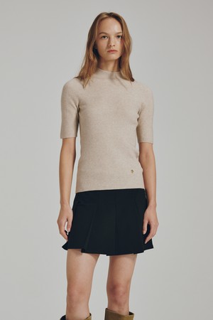 알파카 홀가먼트 하프 슬리브 니트 - 3 컬러 / Alpaca Whole Garment Half Sleeve Knit - 3 Color