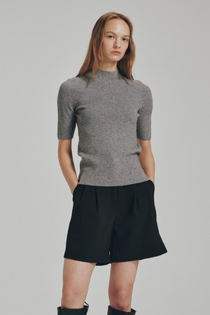 알파카 홀가먼트 하프 슬리브 니트 - 3 컬러 / Alpaca Whole Garment Half Sleeve Knit - 3 Color