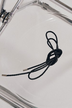 슬림 타이 레더벨트 - 블랙/ Slim Tie Leather Belt -  Black