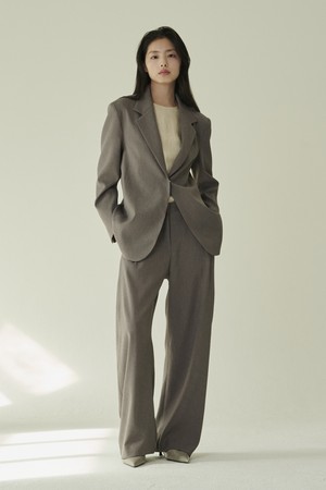 테일러드 오버핏 자켓 셋업 - 다크 그레이 / Tailored Over Fit Jacket Set - D.Gray