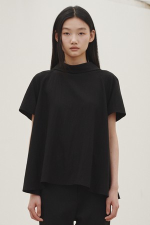 투웨이 플레어 블라우스 - 블랙 / Two-way Flare Blouse - Black