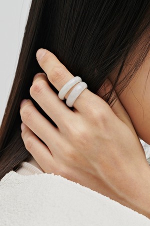 마블 스택링 - 2컬러 / Marble Stack Ring - 2 Color