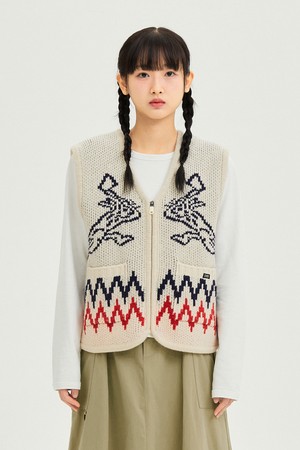 유니) 코위찬 니트 베스트(IVORY)