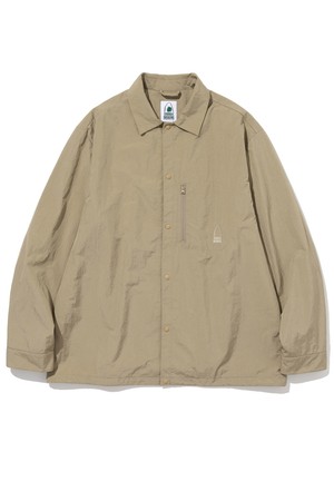 ZIP POCKET L/S SHIRTS BEIGE