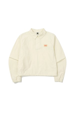 컬러아이 세미크롭핏 카라 아노락 자켓 우먼 IVORY