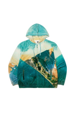 씨너리 마이크로플리스 후드 집업 S.BLUE