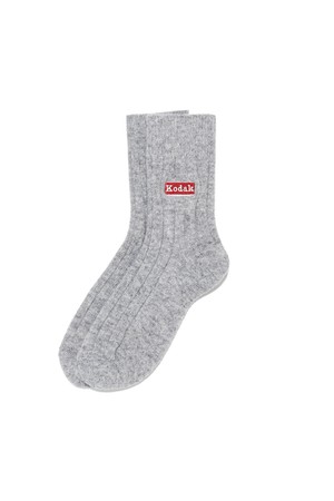 로고 울 양말 GREY