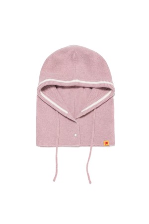 로고 캐시미어 바라클라바 PINK