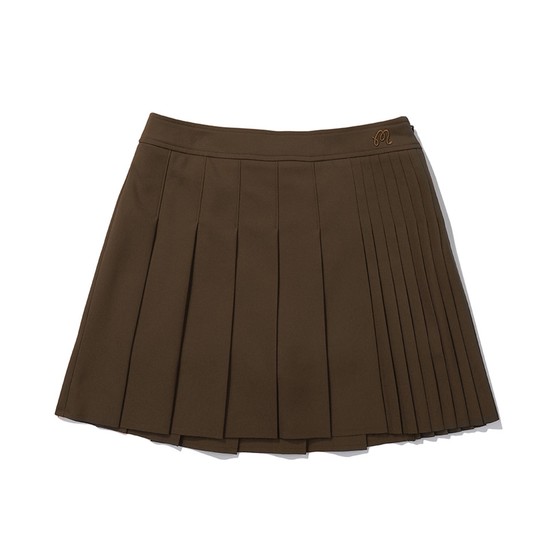 플리츠 중기장 스커트 BROWN (WOMAN)