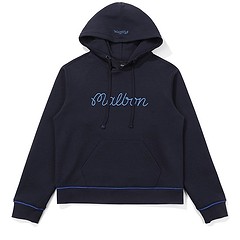 [온라인 단독] 말본 스크립트 후드 맨투맨 NAVY (WOMAN)-a