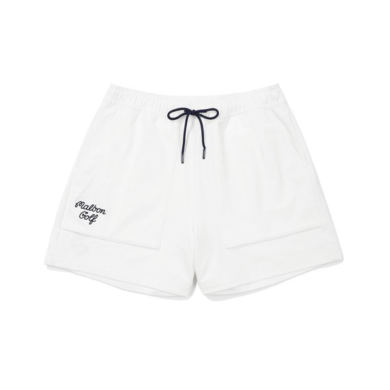 트레블 우븐 하프 팬츠 OFF WHITE (WOMAN)