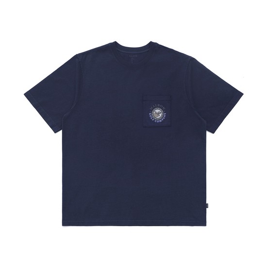 [LAST FRONTIER] 무스 포켓 라운드 반팔 티셔츠 NAVY (MAN)