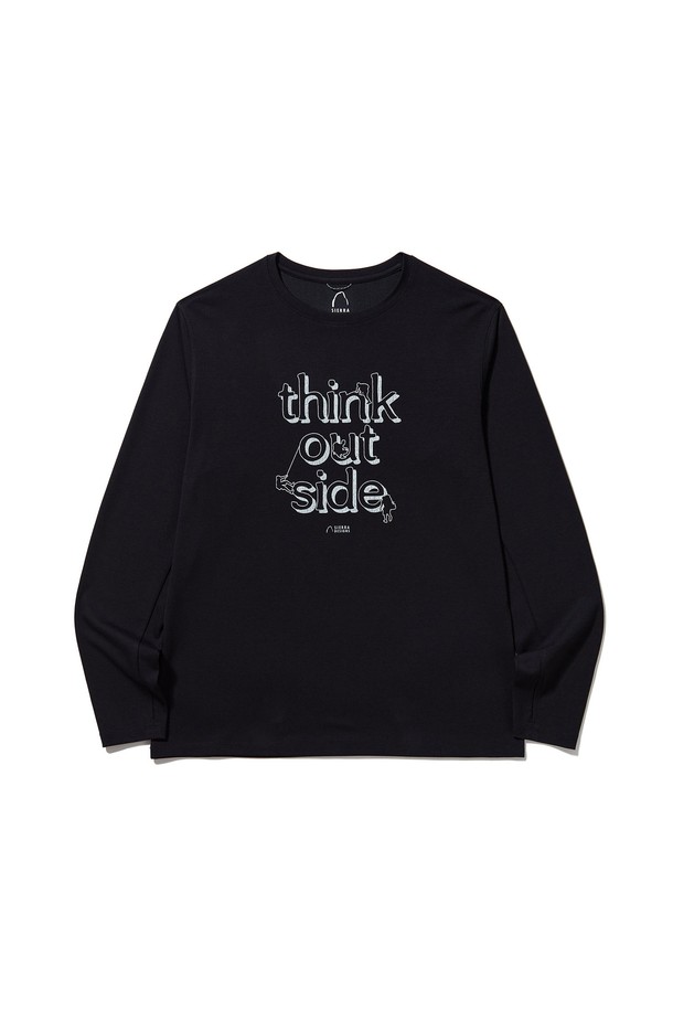 SIERRA DESIGNS - 긴팔티셔츠 - THINK OUTSIDE 그래픽 긴팔티셔츠 BLACK