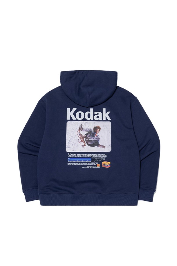 KODAK - 후디 - 코다크롬 필름 그래픽 반집업 후드 NAVY