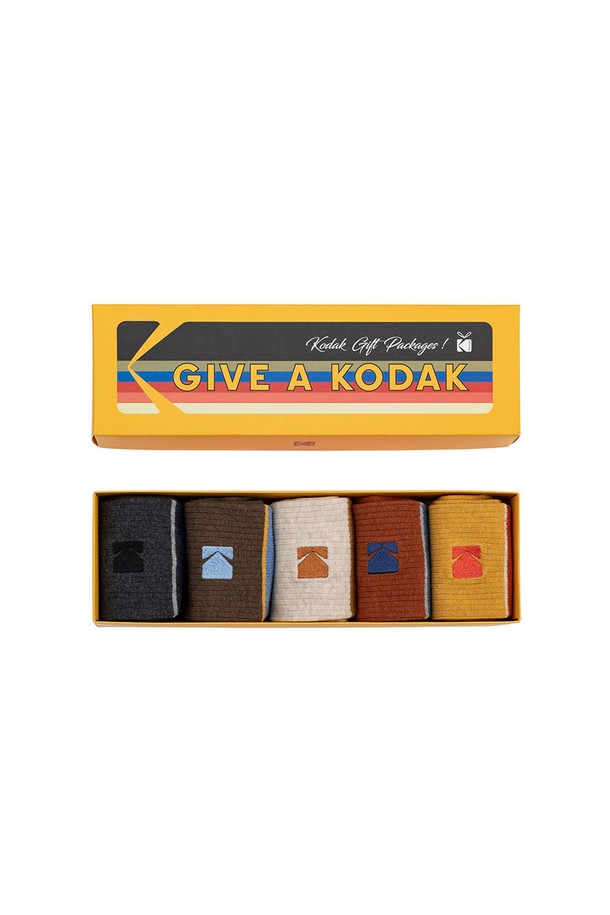 KODAK - 양말 - 홀리데이 필름 컬러 삭스 5PC MULTI