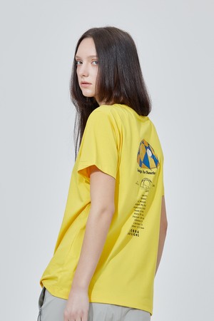 W) 그랜드마더십(GRAND MOTHERSHIP) 그래픽 소로나쿨 반팔티셔츠 YELLOW